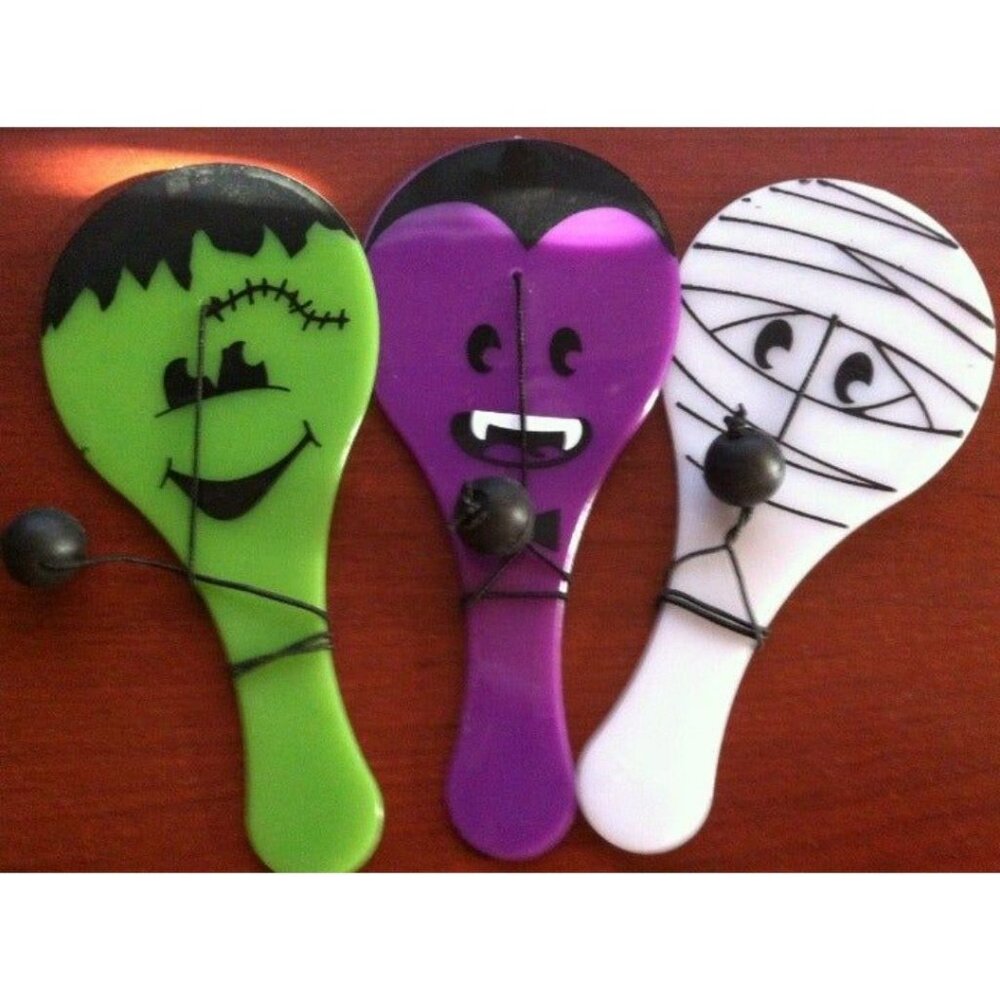 Halloween paddle Ball Set of 3